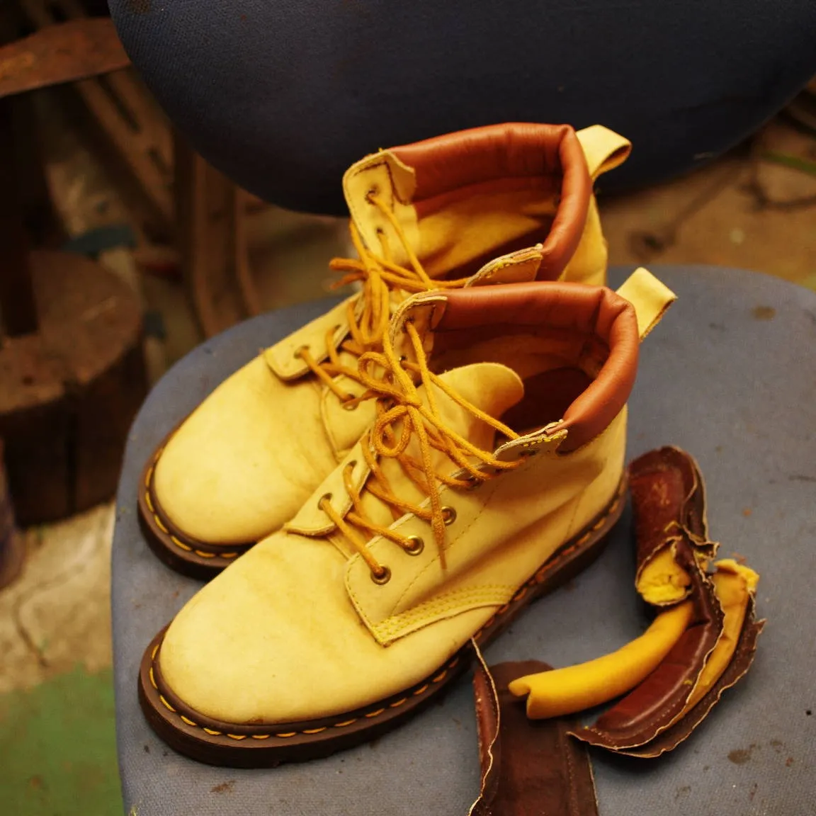 福井県　S様　Dr.Martensブーツ　履き口スポンジ交換