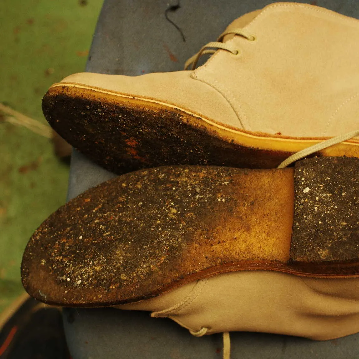 倉敷市　M様　Clarks　デザートブーツオールソール交換修...