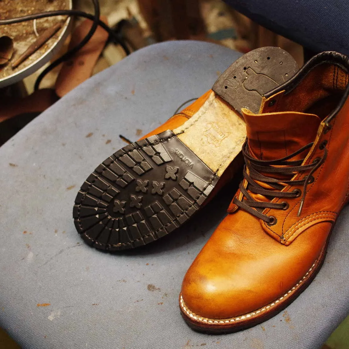 倉敷市 A様 REDWING ベックマン ハーフソールラバー...