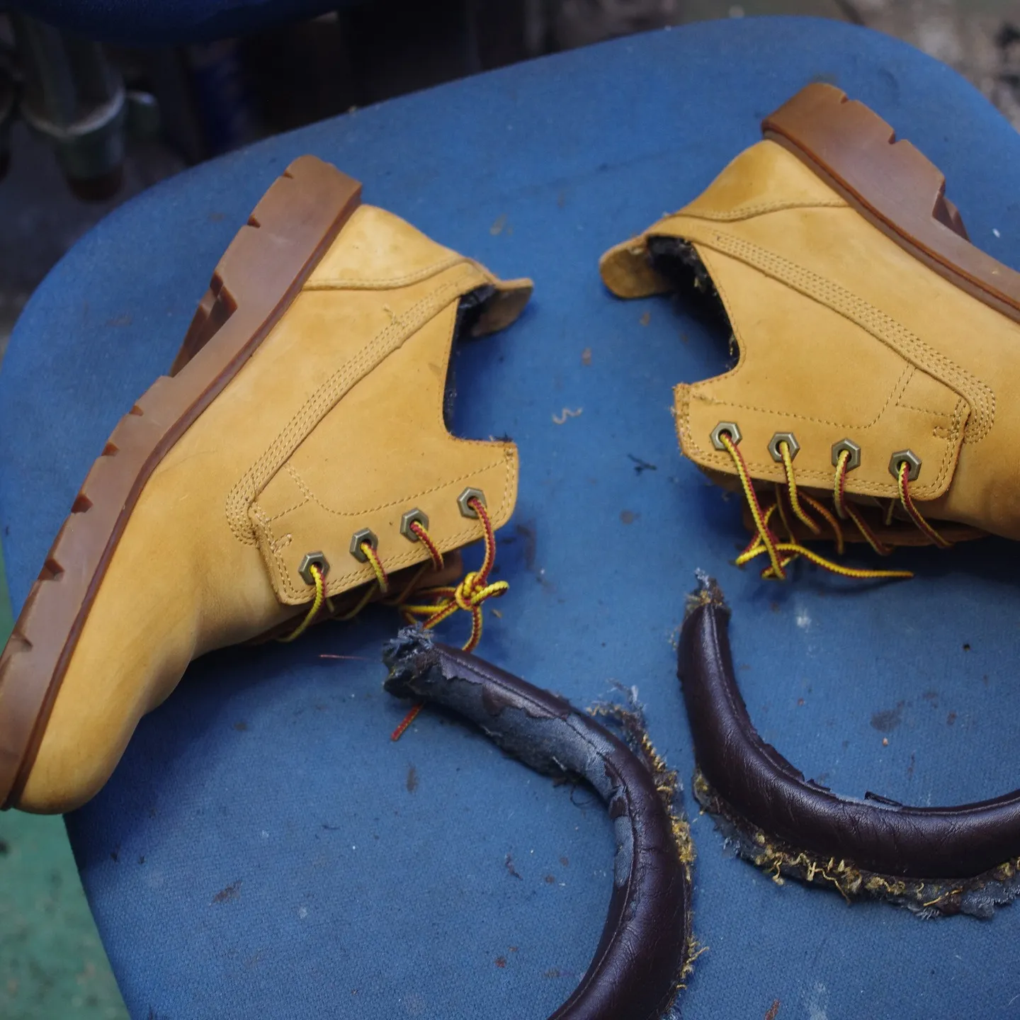 大阪府　K様　Timberland　ショートブーツ履き口スポ...