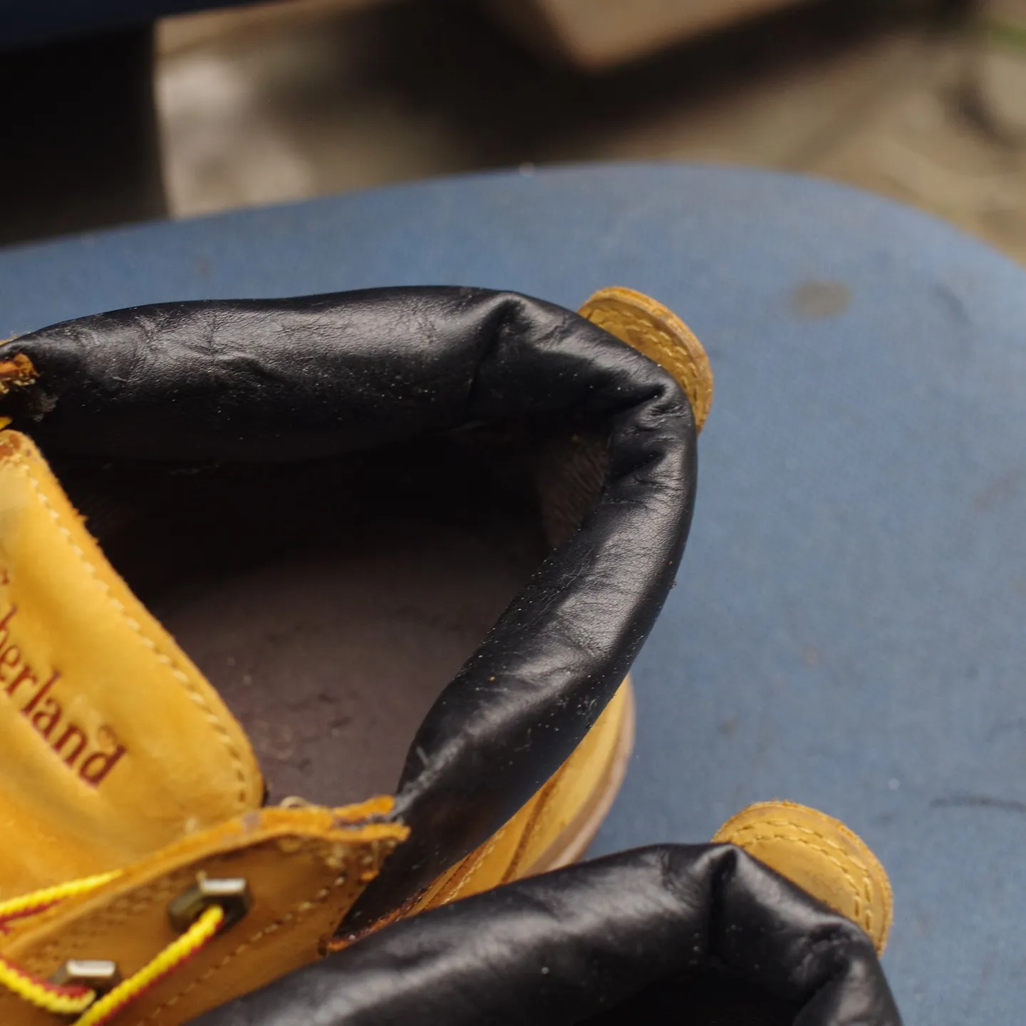 大阪府　K様　Timberland　ショートブーツ履き口スポ...