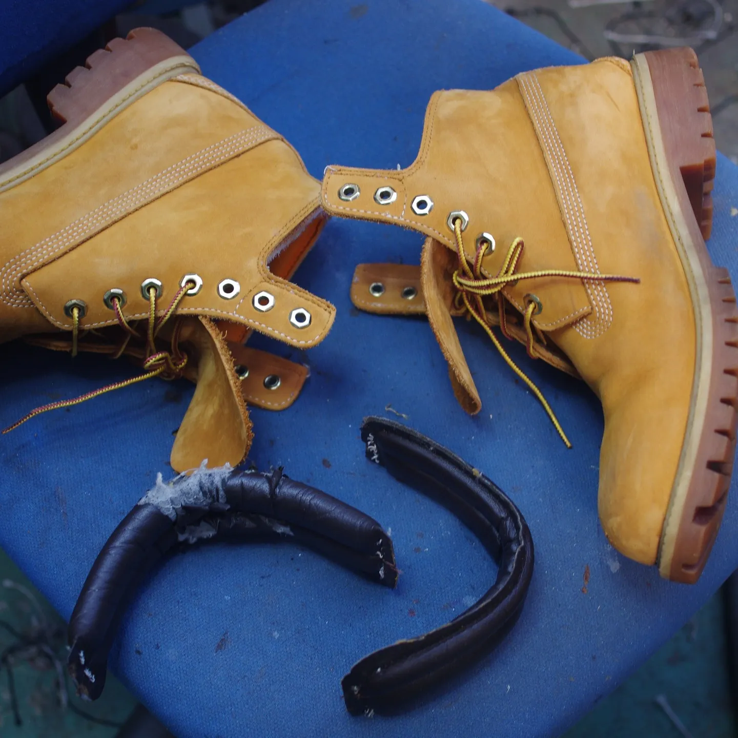 新潟県 T様 Timberland フィールドブーツ 履き口...