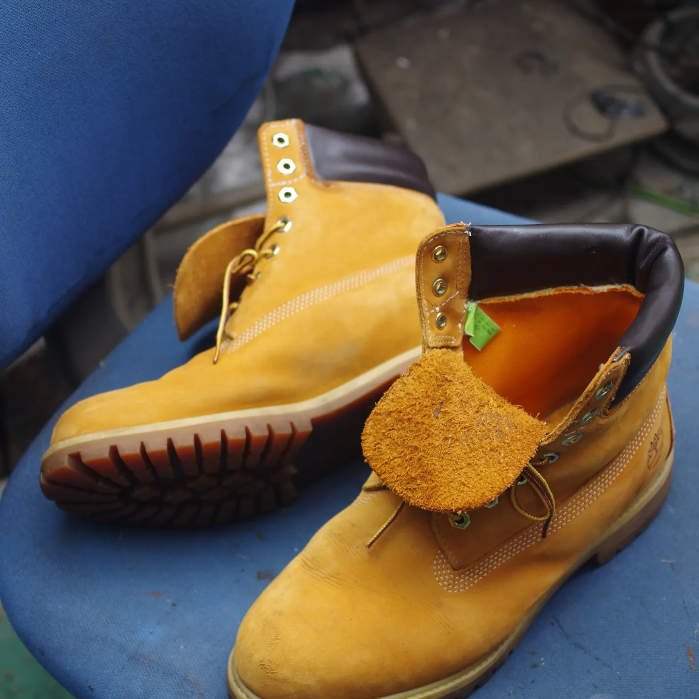 新潟県 T様 Timberland フィールドブーツ 履き口...