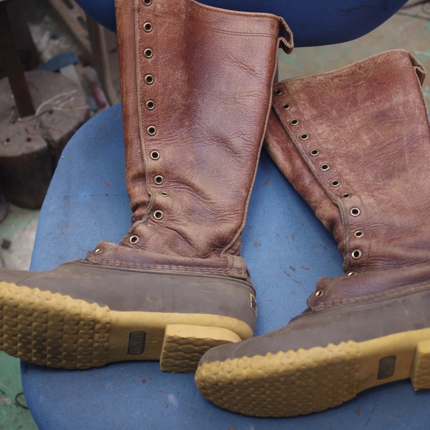 兵庫県のM様よりお預かりしたLLビーンのロングブーツ、見事に...