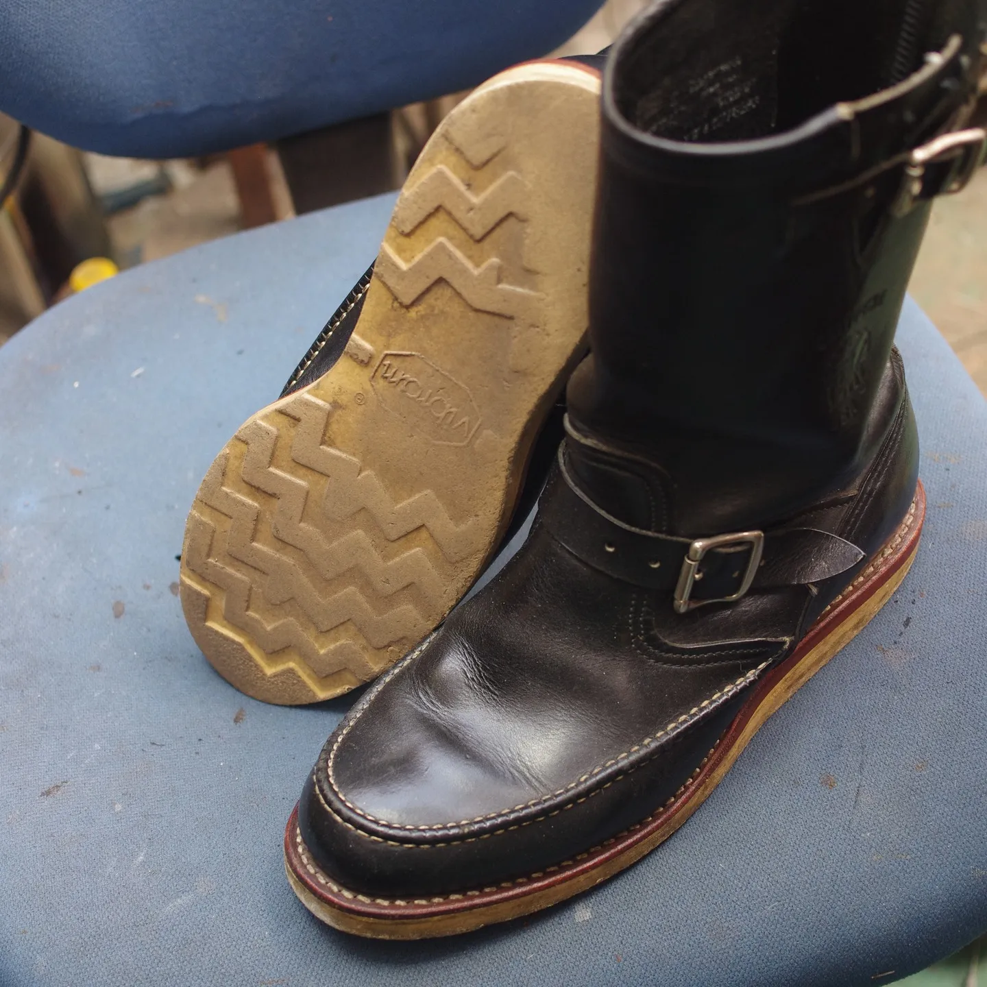 倉敷市のT様からお預かりしたCHIPPEWAのエンジニアブー...