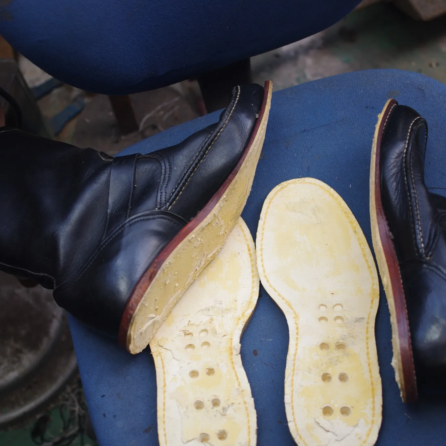 倉敷市のT様からお預かりしたCHIPPEWAのエンジニアブー...