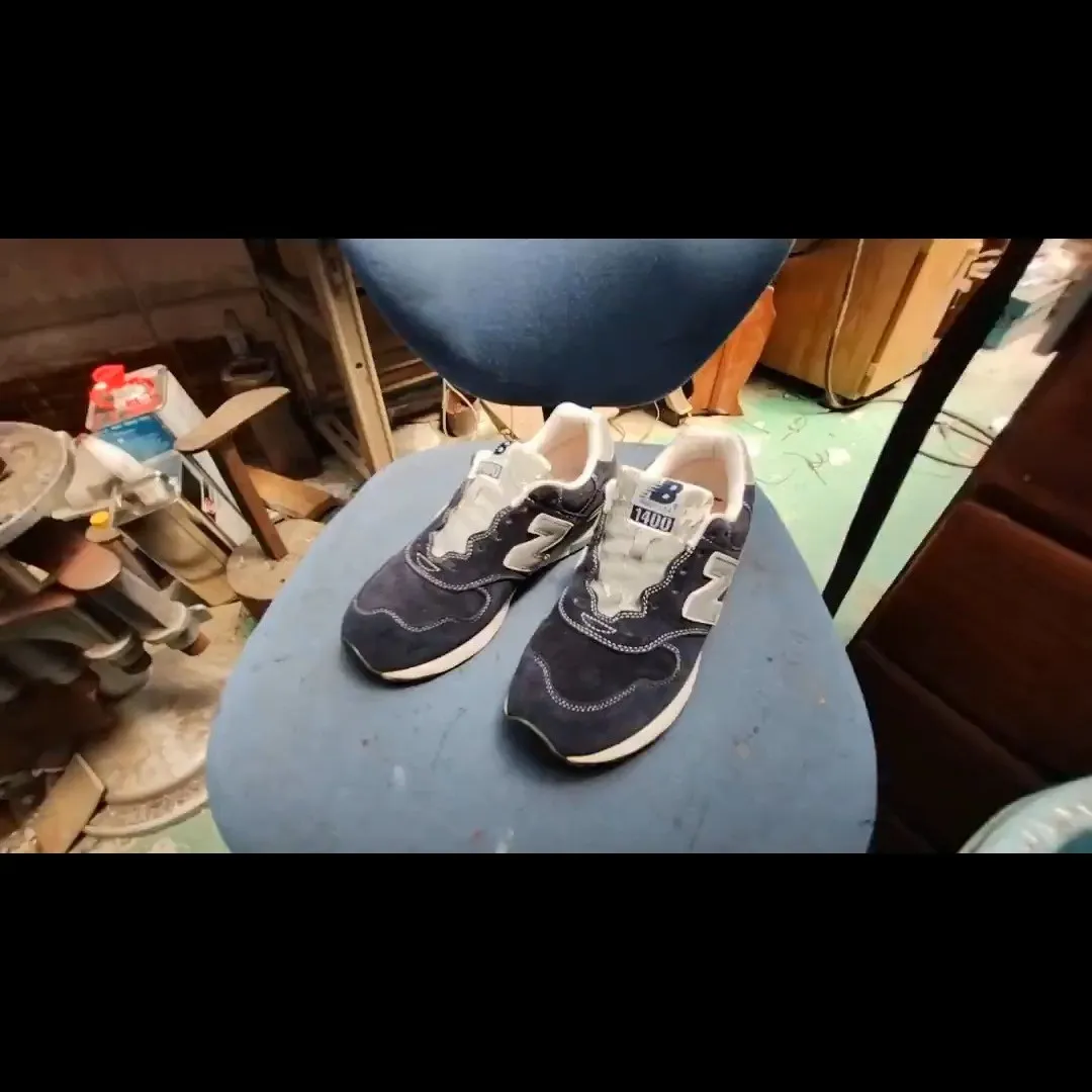 【New Balance 1400 ベロ（タン）本革張り替え...